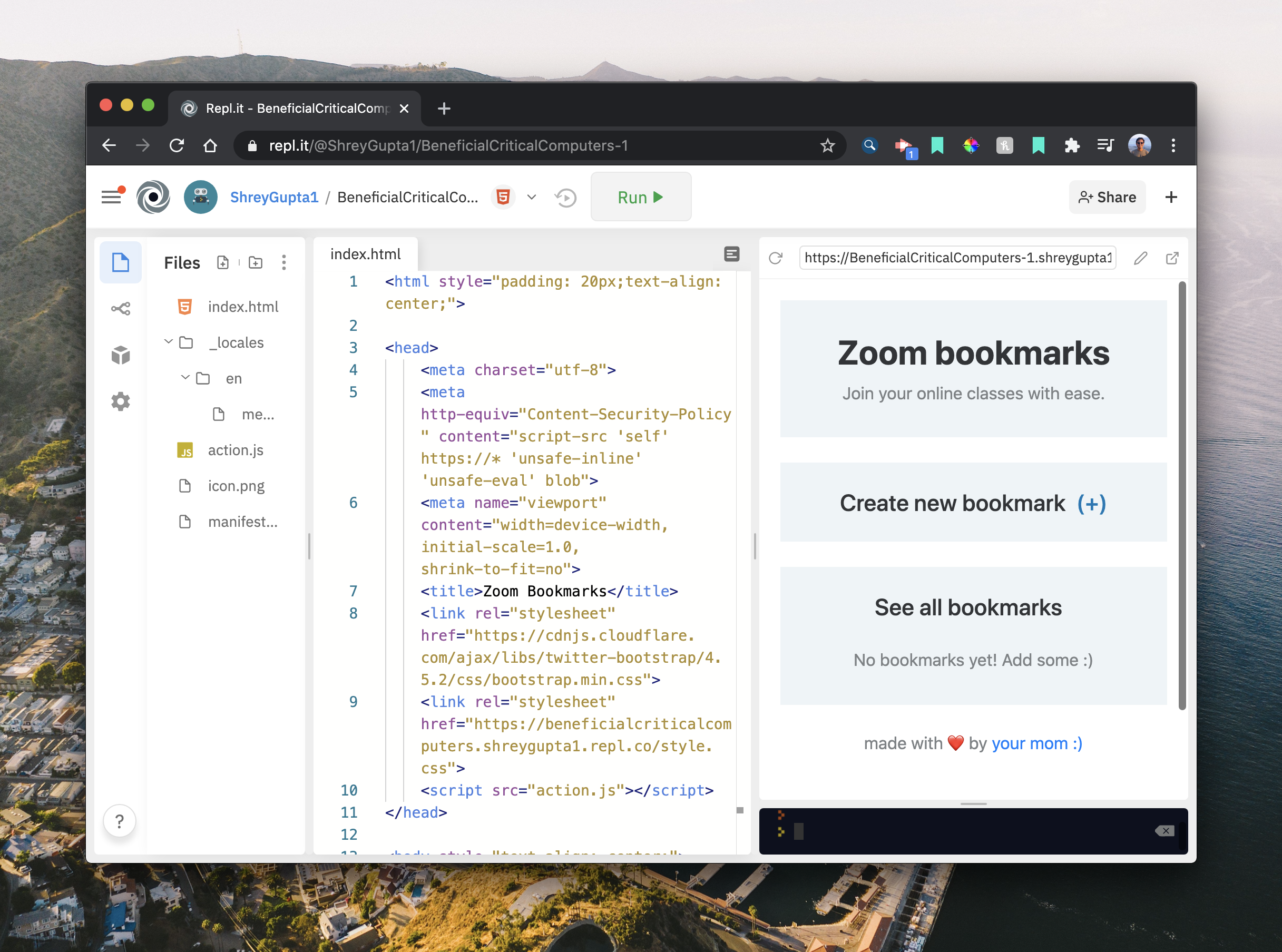 Final Repl design of Zoom Bookmarks